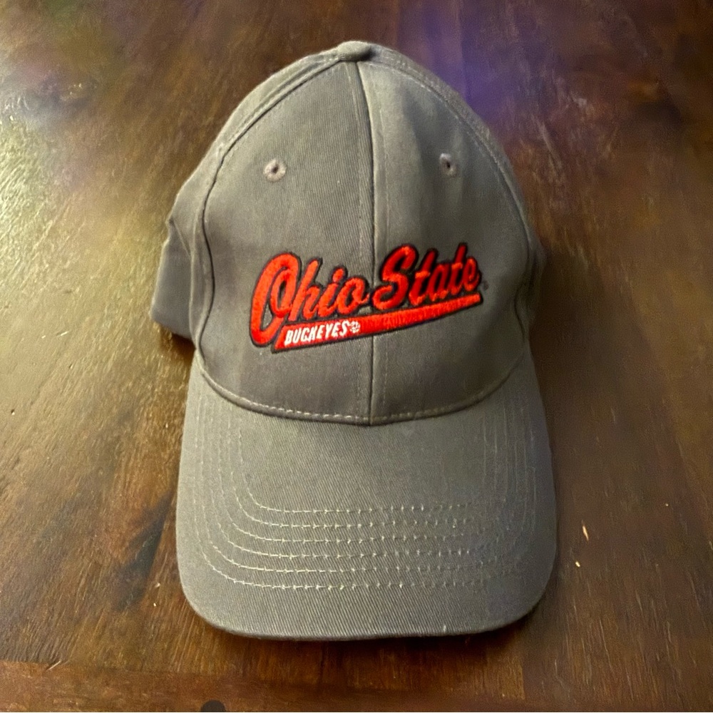 Champion Ohio State Buckeyes Hat Mens Gray Cotton Embroidered Baseball Cap OSU